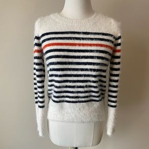 Cozy eyelash nylon/acrylic blend sweater, size S